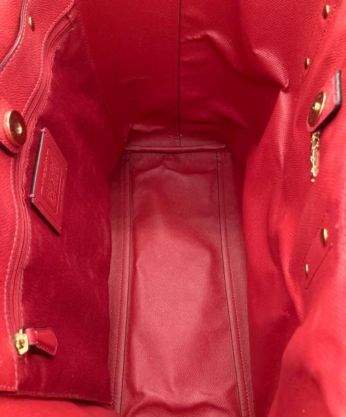 COACH（コーチ）COACH (コーチ) トートバッグ ブラウン×レッドの古着・服飾アイテム