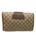 GUCCI (グッチ) GGスプリーム クラッチバッグ ベージュ×ブラウン：15000円