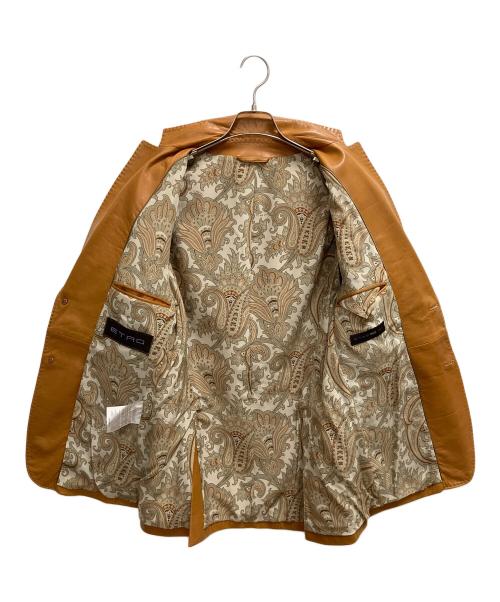 ETRO（エトロ）ETRO (エトロ) VIA SPARTACO 3レザーテーラードジャケット ブラウン サイズ:SIZE 50の古着・服飾アイテム