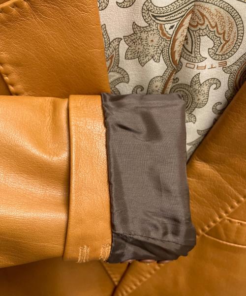 ETRO（エトロ）ETRO (エトロ) VIA SPARTACO 3レザーテーラードジャケット ブラウン サイズ:SIZE 50の古着・服飾アイテム