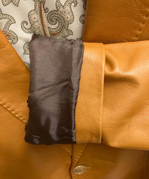 ETRO（エトロ）ETRO (エトロ) VIA SPARTACO 3レザーテーラードジャケット ブラウン サイズ:SIZE 50の古着・服飾アイテム