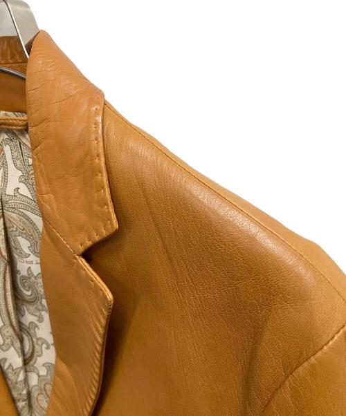 ETRO（エトロ）ETRO (エトロ) VIA SPARTACO 3レザーテーラードジャケット ブラウン サイズ:SIZE 50の古着・服飾アイテム