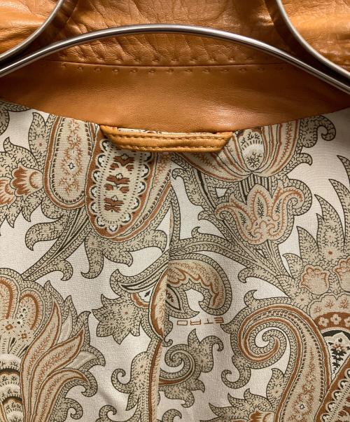 ETRO（エトロ）ETRO (エトロ) VIA SPARTACO 3レザーテーラードジャケット ブラウン サイズ:SIZE 50の古着・服飾アイテム