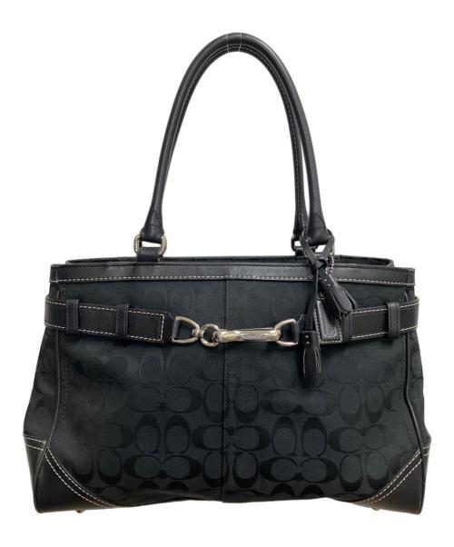 COACH（コーチ）COACH (コーチ) シグネチャー　トートバッグ ブラックの古着・服飾アイテム