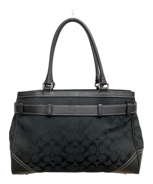 COACH（コーチ）COACH (コーチ) シグネチャー　トートバッグ ブラックの古着・服飾アイテム