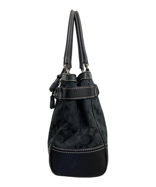 COACH（コーチ）COACH (コーチ) シグネチャー　トートバッグ ブラックの古着・服飾アイテム