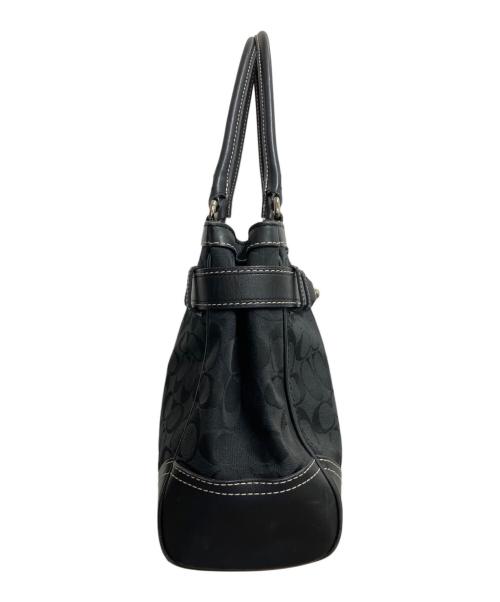 COACH（コーチ）COACH (コーチ) シグネチャー　トートバッグ ブラックの古着・服飾アイテム