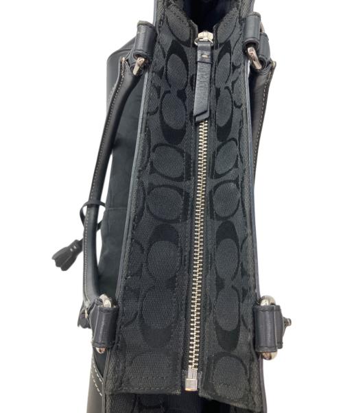 COACH（コーチ）COACH (コーチ) シグネチャー　トートバッグ ブラックの古着・服飾アイテム