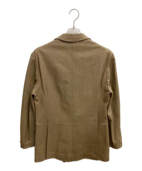 ETRO（エトロ）ETRO (エトロ) startaco 3 20135 パンチングレザージャケット ブラウン サイズ:不明の古着・服飾アイテム