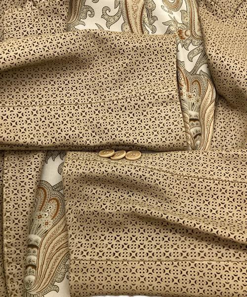 ETRO（エトロ）ETRO (エトロ) startaco 3 20135 パンチングレザージャケット ブラウン サイズ:不明の古着・服飾アイテム