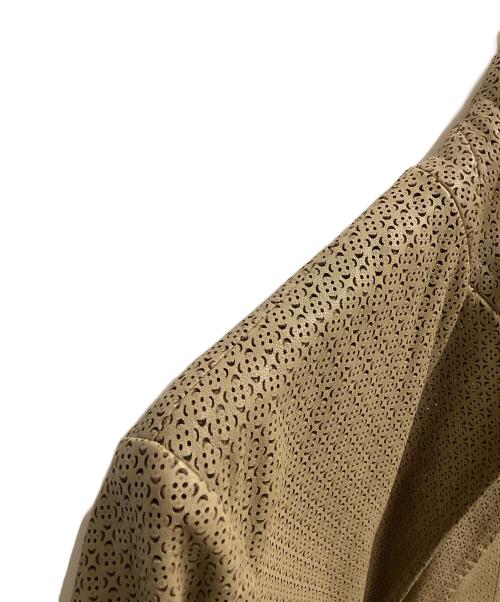 ETRO（エトロ）ETRO (エトロ) startaco 3 20135 パンチングレザージャケット ブラウン サイズ:不明の古着・服飾アイテム