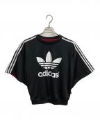 adidas×RITAORAアディダス×リタ・オラ）の古着「半袖カットソー」｜ブラック