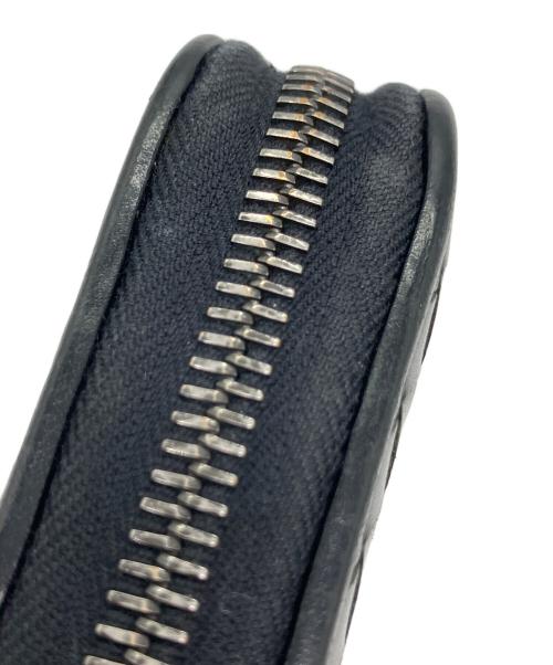 BOTTEGA VENETA（ボッテガベネタ）BOTTEGA VENETA (ボッテガベネタ) イントレチャート ラウンドファスナーウォレット ブラックの古着・服飾アイテム