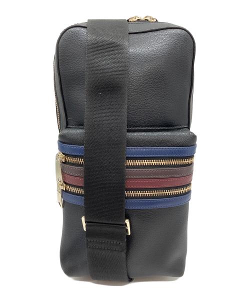 PAUL SMITH（ポールスミス）PAUL SMITH (ポールスミス) シグネチャージップストライプ ボディバッグ ブラックの古着・服飾アイテム