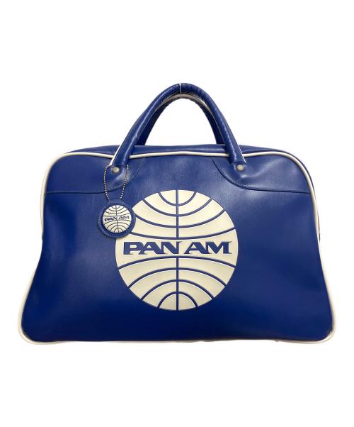 PAN AM（パンナム）PAN AM (パンナム) ボストンバッグ ブルー×ホワイトの古着・服飾アイテム