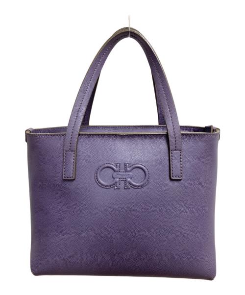 Salvatore Ferragamo（サルヴァトーレ フェラガモ）Salvatore Ferragamo (サルヴァトーレ フェラガモ) ガンチーニ ハンドバッグ パープルの古着・服飾アイテム