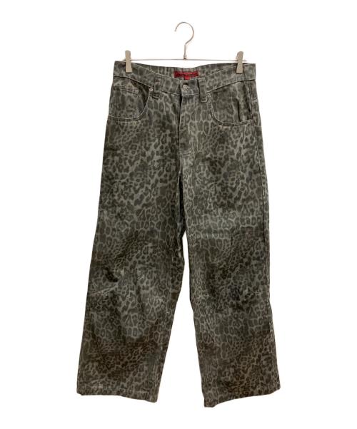 Jaded London（ジェイデッドロンドン）Jaded London (ジェイデッドロンドン) レオパード柄デニムパンツ グレー サイズ:SIZE 76cm（W30）の古着・服飾アイテム
