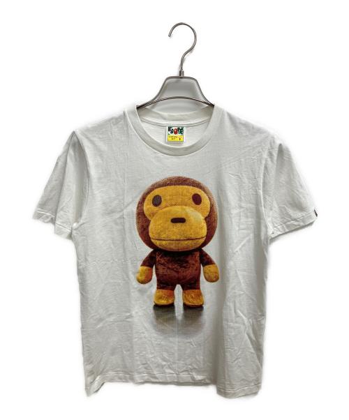 A BATHING APE（アベイシングエイプ）A BATHING APE (アベイシングエイプ) STANDING MILO PHOTO TEE 半袖カットソー ホワイト サイズ:SIZE Sの古着・服飾アイテム