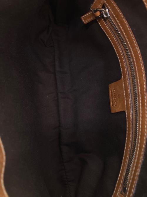 GUCCI（グッチ）GUCCI (グッチ) インターロッキングG ワンショルダーバッグ ベージュ×ブラウンの古着・服飾アイテム