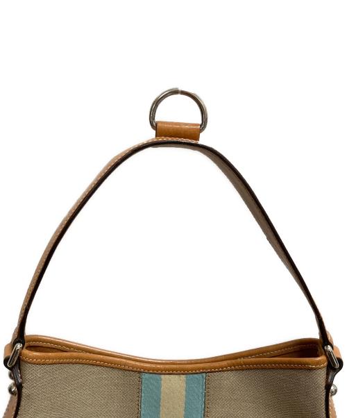 GUCCI（グッチ）GUCCI (グッチ) インターロッキングG ワンショルダーバッグ ベージュ×ブラウンの古着・服飾アイテム