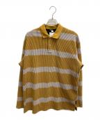NAPA by MARTINE ROSEナパ バイ マーティンローズ）の古着「長袖ポロシャツ」｜イエロー×ホワイト