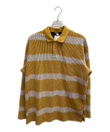 NAPA by MARTINE ROSE（ナパ バイ マーティンローズ）の古着「長袖ポロシャツ」｜イエロー×ホワイト