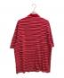 MARTINE ROSE (マーティン・ローズ) ポロシャツ レッド×ホワイト サイズ:SIZE M：10000円