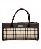 BURBERRYバーバリー）の古着「ノバチェック ハンドバッグ」｜ブラウン