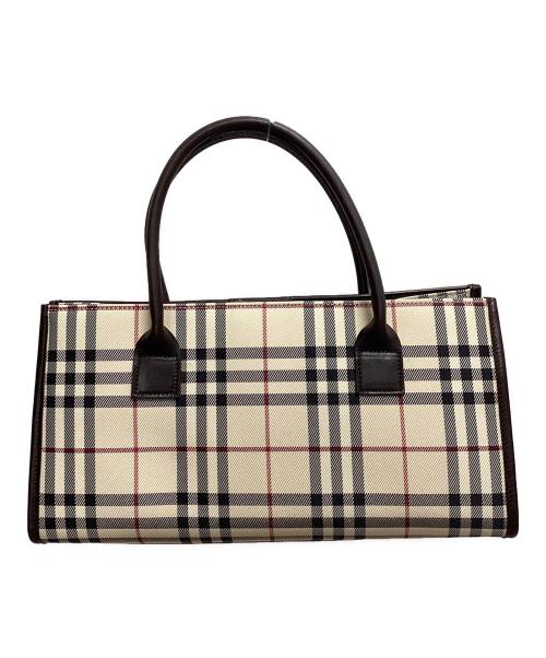 BURBERRY（バーバリー）BURBERRY (バーバリー) ノバチェック ハンドバッグ ブラウンの古着・服飾アイテム