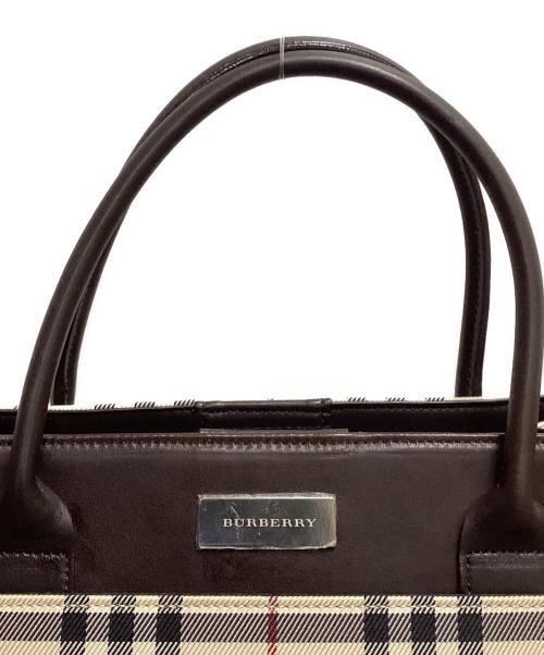 BURBERRY（バーバリー）BURBERRY (バーバリー) ノバチェック ハンドバッグ ブラウンの古着・服飾アイテム