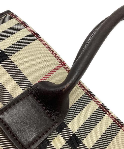 BURBERRY（バーバリー）BURBERRY (バーバリー) ノバチェック ハンドバッグ ブラウンの古着・服飾アイテム
