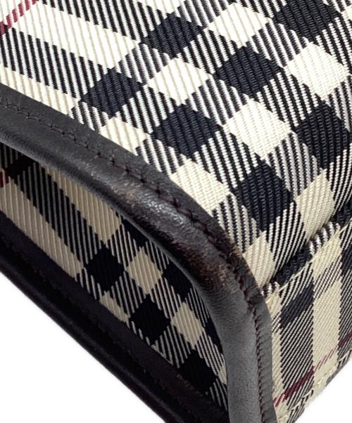 BURBERRY（バーバリー）BURBERRY (バーバリー) ノバチェック ハンドバッグ ブラウンの古着・服飾アイテム