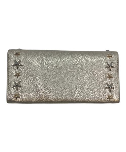 JIMMY CHOO（ジミーチュウ）JIMMY CHOO (ジミーチュウ) スタースタッズ 長財布 シルバーの古着・服飾アイテム