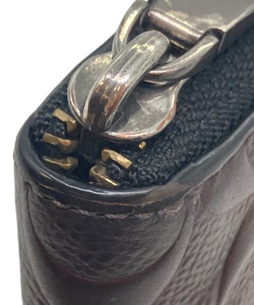 COACH（コーチ）COACH (コーチ) アコーディオン ウォレット シグネチャー ラウンドファスナー長財布 ブラウンの古着・服飾アイテム