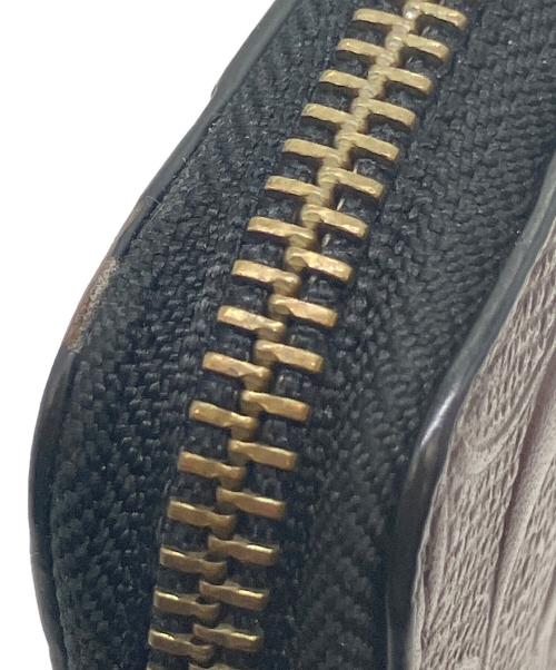COACH（コーチ）COACH (コーチ) アコーディオン ウォレット シグネチャー ラウンドファスナー長財布 ブラウンの古着・服飾アイテム