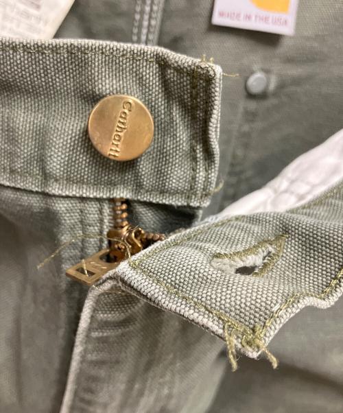 CarHartt（カーハート）CarHartt (カーハート) ダック地ダブルニーパンツ ワークパンツ ライトグリーン サイズ:30×32の古着・服飾アイテム