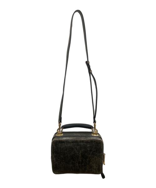 MARC JACOBS（マークジェイコブス）MARC JACOBS (マークジェイコブス) VINTAGE THE BOX 23 2WAYショルダーバッグ ブラック×ゴールドの古着・服飾アイテム