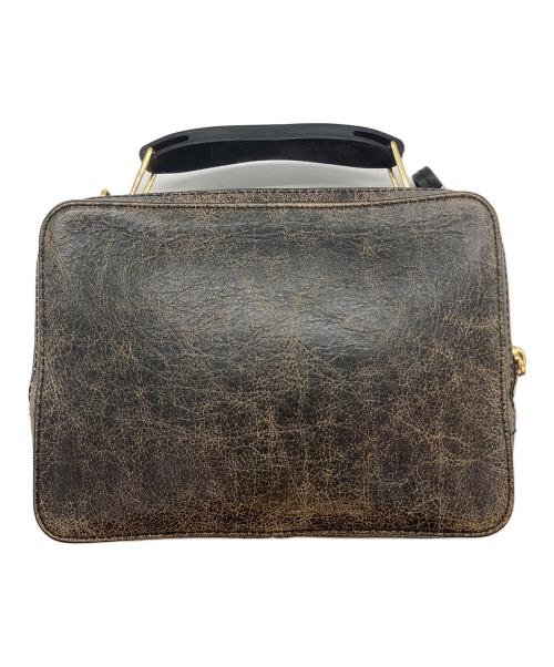 MARC JACOBS（マークジェイコブス）MARC JACOBS (マークジェイコブス) VINTAGE THE BOX 23 2WAYショルダーバッグ ブラック×ゴールドの古着・服飾アイテム
