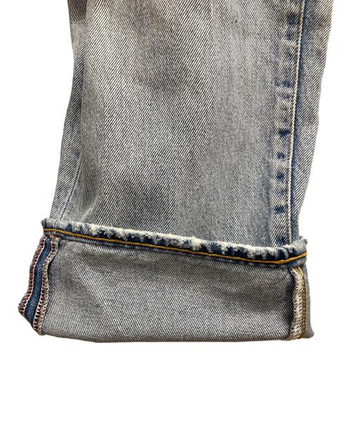 moussy（マウジー）moussy (マウジー) THIGH SLIT LOOSE STRAIGHT スカイブルー サイズ:SIZE 61cm (W24)の古着・服飾アイテム