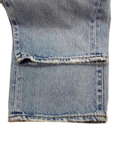 moussy（マウジー）moussy (マウジー) THIGH SLIT LOOSE STRAIGHT スカイブルー サイズ:SIZE 61cm (W24)の古着・服飾アイテム