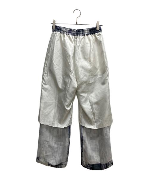 MAISON SPECIAL（メゾンスペシャル）MAISON SPECIAL (メゾンスペシャル) ワイドパンツ パープル×グレー サイズ:SIZE 00の古着・服飾アイテム