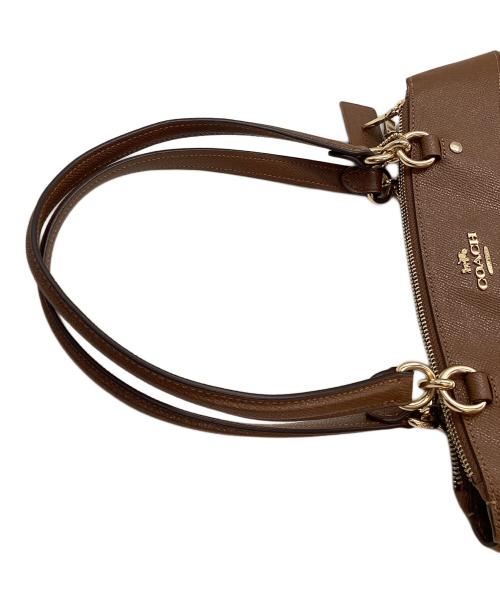 COACH（コーチ）COACH (コーチ) シグネチャー 2WAYバッグ ベージュ×ブラウンの古着・服飾アイテム