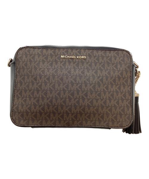 MICHAEL KORS（マイケルコース）MICHAEL KORS (マイケル・コース) ショルダーバッグ ブラウン×ブラックの古着・服飾アイテム