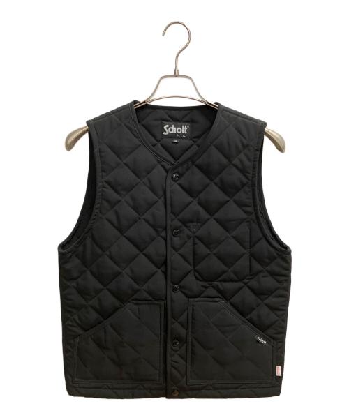 Schott（ショット）Schott (ショット) QUILTING WORK VEST ブラック サイズ:SIZE Mの古着・服飾アイテム