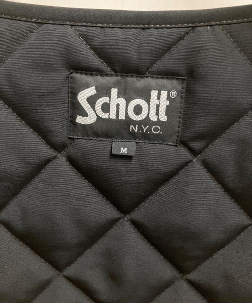 Schott（ショット）Schott (ショット) QUILTING WORK VEST ブラック サイズ:SIZE Mの古着・服飾アイテム