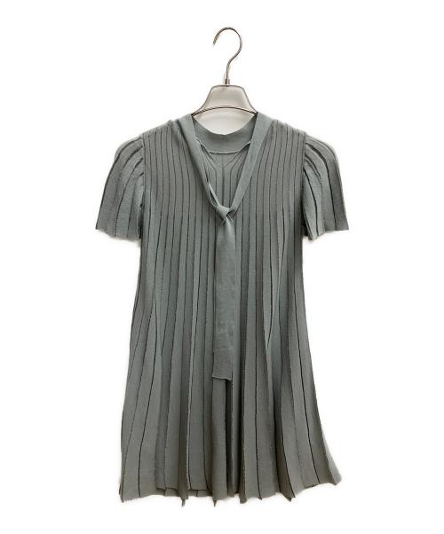 RED VALENTINO（レッドヴァレンティノ）RED VALENTINO (レッドヴァレンティノ) 半袖ワンピース グレー サイズ:SIZE XXSの古着・服飾アイテム