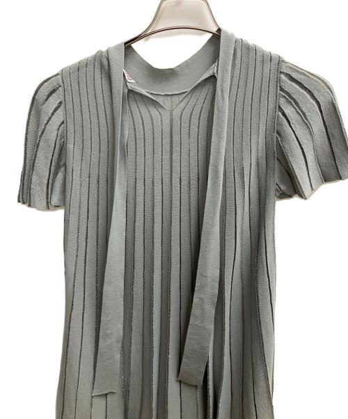RED VALENTINO（レッドヴァレンティノ）RED VALENTINO (レッドヴァレンティノ) 半袖ワンピース グレー サイズ:SIZE XXSの古着・服飾アイテム