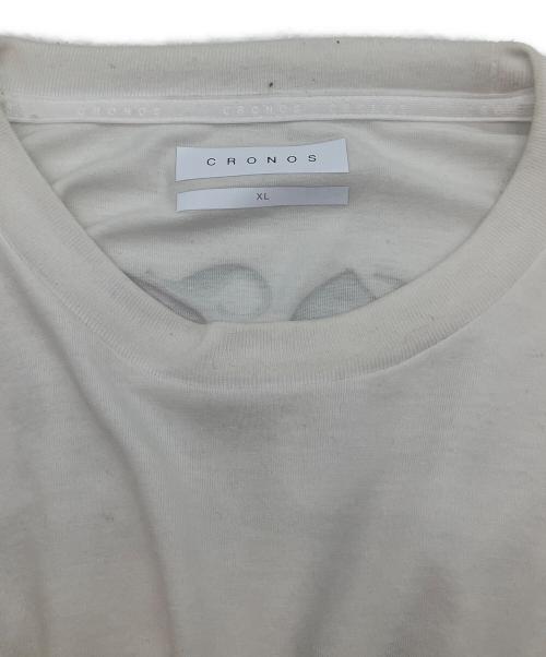 CRONOS（クロノス）CRONOS (クロノス) CRONOS BLACKLETTER S/S TEE 半袖カットソー ホワイト サイズ:SIZE 42（XL）の古着・服飾アイテム