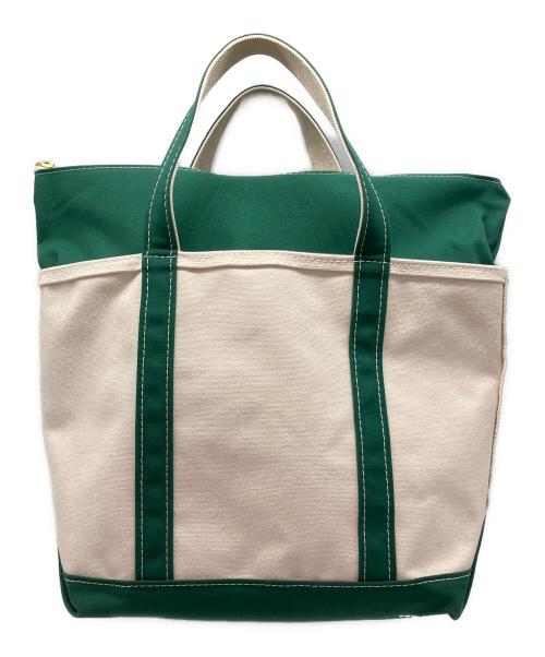 L.L.Bean（エルエルビーン）L.L.Bean (エルエルビーン) BOAT AND TOTE グリーン×ベージュの古着・服飾アイテム