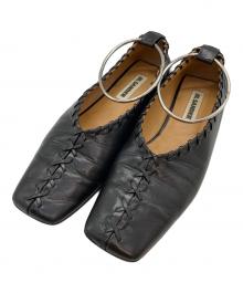 JIL SANDER（ジルサンダー）の古着「メタルアンクレットフラットシューズ」｜ブラック